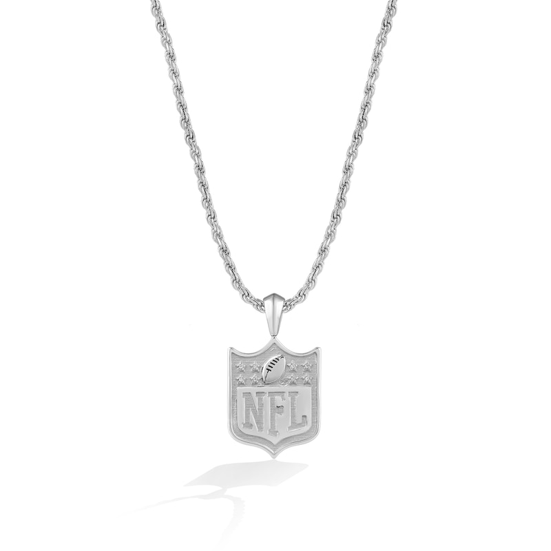 True Fans New England Patriots 3/8 CT. T.W. Black Diamond and Enamel Reversible Shield Necklace in 10K Yellow Gold & Sterling Silver