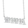 Thumbnail Image 2 of Diamond Accent &quot;Mama&quot; Paw Print Necklace Sterling Silver 18&quot;