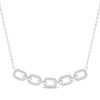 Thumbnail Image 0 of Linked Always Diamond Smile Necklace 1/2 ct tw 10K White Gold 18"