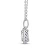 Thumbnail Image 1 of Octagon & Baguette-Cut Diamond Necklace 1/2 ct tw 10K White Gold 18"