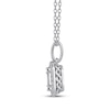 Thumbnail Image 2 of Octagon & Baguette-Cut Diamond Necklace 1/2 ct tw 10K White Gold 18&quot;