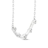 Thumbnail Image 2 of Threads of Love Diamond Station Smile Necklace 1/6 ct tw 10K White Gold 19.75&quot;