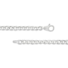 Thumbnail Image 2 of Puffy Graduating Curb Chain Necklace Hollow Sterling Silver 17.75&quot;