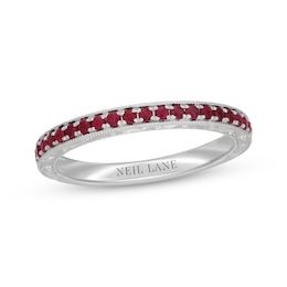 Neil Lane Natural Ruby Anniversary Ring 14K White Gold