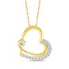 Thumbnail Image 1 of Diamond Tilted Heart Scroll Necklace 1/6 ct tw 10K Yellow Gold 18&quot;