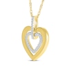 Thumbnail Image 2 of Diamond Heart Necklace 1/8 ct tw 10K Yellow Gold 18&quot;