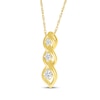 Thumbnail Image 1 of Diamond Three-Stone Link Necklace 1/3 ct tw 10K Yellow Gold 18"