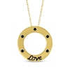 Thumbnail Image 1 of Black Diamond &quot;Love&quot; Circle Necklace 1/10 ct tw 10K Yellow Gold 18&quot;