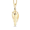 Thumbnail Image 3 of Men's Black & White Diamond Dagger with Wings Necklace 1/3 ct tw 10K Yellow Gold 22&quot;
