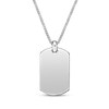 Thumbnail Image 3 of Men's Black Agate Dog Tag Necklace Sterling Silver 24&quot;