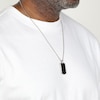 Thumbnail Image 5 of Men's Black Agate Dog Tag Necklace Sterling Silver 24&quot;