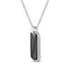 Thumbnail Image 2 of Men's Picasso Jasper Dog Tag Necklace Sterling Silver 24&quot;