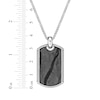 Thumbnail Image 7 of Men's Picasso Jasper Dog Tag Necklace Sterling Silver 24&quot;
