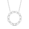Thumbnail Image 1 of Diamond Circle Link Necklace 1/2 ct tw 10K White Gold 18&quot;
