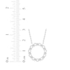 Thumbnail Image 3 of Diamond Circle Link Necklace 1/2 ct tw 10K White Gold 18&quot;