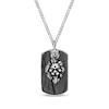 Thumbnail Image 1 of Men's Picasso Jasper Lion Dog Tag Necklace Sterling Silver 24&quot;