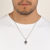 Thumbnail Image 6 of Men's Black Onyx & Black Spinel Arrowhead Necklace Sterling Silver 24&quot;