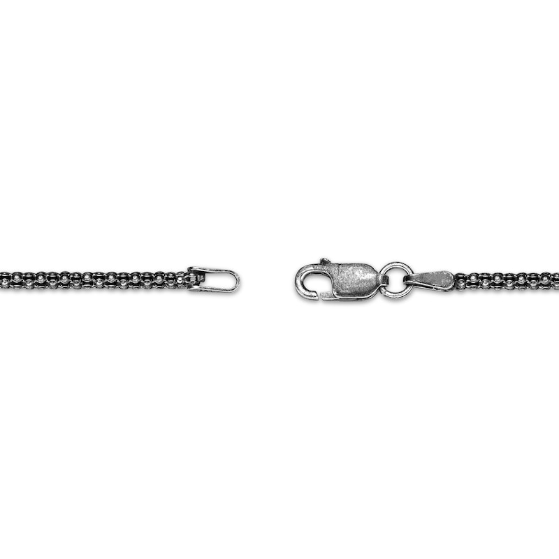 Main Image 4 of Men's Black Onyx Cross Necklace Sterling Silver 24&quot;