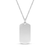 Thumbnail Image 3 of Men's Malachite Dog Tag Necklace Sterling Silver 24&quot;