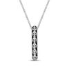 Thumbnail Image 1 of Men's Howlite Stacked Skulls Necklace Sterling Silver 24&quot;