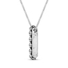 Thumbnail Image 2 of Men's Howlite Stacked Skulls Necklace Sterling Silver 24&quot;