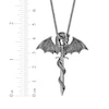Thumbnail Image 6 of Men's Dragon & Sword Necklace Sterling Silver 24&quot;