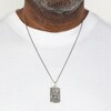 Thumbnail Image 6 of Men's Dragon Dog Tag Necklace Oxidized Sterling Silver 24&quot;