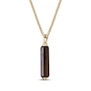 Thumbnail Image 2 of Men's Tiger's Eye Quartz Necklace 14K Yellow Gold-Plated Sterling Silver 24&quot;