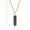 Thumbnail Image 6 of Men's Tiger's Eye Quartz Necklace 14K Yellow Gold-Plated Sterling Silver 24&quot;