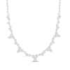 Thumbnail Image 1 of Diamond Trio Cluster Necklace 1/2 ct tw 10K White Gold 18&quot;