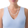 Thumbnail Image 3 of Diamond Trio Cluster Necklace 1/2 ct tw 10K White Gold 18&quot;
