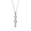 Thumbnail Image 1 of Diamond Marquise Drop Necklace 1/5 ct tw 10K Rose Gold 18&quot;