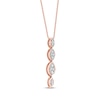 Thumbnail Image 2 of Diamond Marquise Drop Necklace 1/5 ct tw 10K Rose Gold 18&quot;