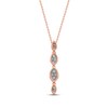 Thumbnail Image 3 of Diamond Marquise Drop Necklace 1/5 ct tw 10K Rose Gold 18&quot;