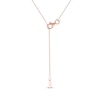 Thumbnail Image 4 of Diamond Marquise Drop Necklace 1/5 ct tw 10K Rose Gold 18&quot;