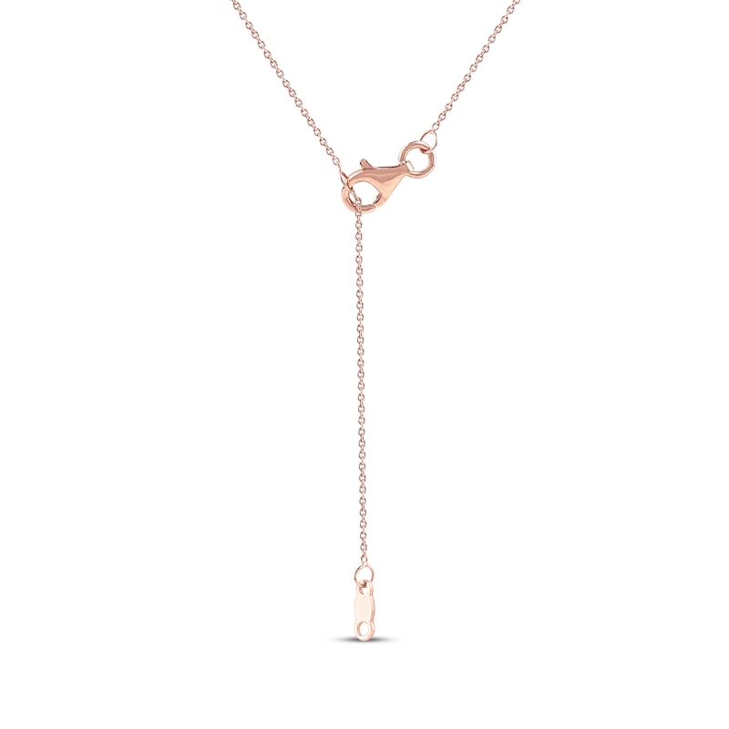 Main Image 4 of Diamond Marquise Drop Necklace 1/5 ct tw 10K Rose Gold 18&quot;