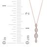 Thumbnail Image 5 of Diamond Marquise Drop Necklace 1/5 ct tw 10K Rose Gold 18&quot;