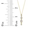 Thumbnail Image 5 of Multi-Diamond Marquise Drop Necklace 1/5 ct tw 10K Yellow Gold 18&quot;