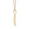 Thumbnail Image 2 of Men's Black & White Diamond Saint Christopher Medal Necklace 1/2 ct tw 10K Yellow Gold 22&quot;