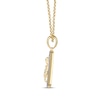 Thumbnail Image 2 of Men's Black & White Diamond Saint Anthony Necklace 5/8 ct tw 10K Yellow Gold 22&quot;