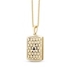Thumbnail Image 3 of Men's Black & White Diamond Saint Anthony Necklace 5/8 ct tw 10K Yellow Gold 22&quot;