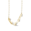 Thumbnail Image 1 of Threads of Love Diamond Station Smile Necklace 1/6 ct tw 10K Yellow Gold 19.75"