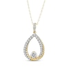 Thumbnail Image 0 of Threads of Love Diamond Teardrop Necklace 1/2 ct tw 10K Yellow Gold 18"