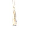 Thumbnail Image 1 of Threads of Love Diamond Teardrop Necklace 1 ct tw 10K Yellow Gold 18"