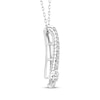 Thumbnail Image 1 of Threads of Love Diamond Curved Bar Necklace 1/2 ct tw 10K White Gold 18"