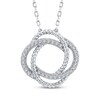 Thumbnail Image 1 of Threads of Love Diamond Knot Necklace 1/5 ct tw Sterling Silver 18&quot;