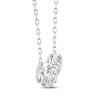 Thumbnail Image 2 of Memories, Moments, Magic Diamond Three-Stone Necklace 1 ct tw 10K White Gold 18.75&quot;