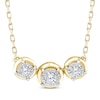 Thumbnail Image 1 of Memories, Moments, Magic Diamond Three-Stone Necklace 1/6 ct tw 10K Yellow Gold 18&quot;