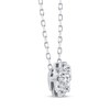 Thumbnail Image 2 of Memories, Moments, Magic Diamond Three-Stone Halo Necklace 1/2 ct tw 10K White Gold 18.75&quot;