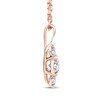 Thumbnail Image 2 of Memories Moments Magic Diamond Three-Stone Vertical Necklace 1/3 ct tw 10K Rose Gold 18&quot;